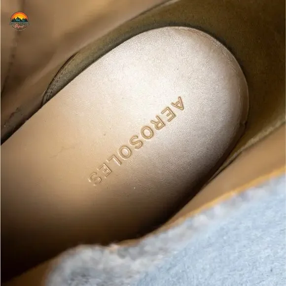 Aerosoles Zirah Ankle Booties Taupe Side Zipper Round Toe Wedge Women's Size 11M - Picture 10 of 13